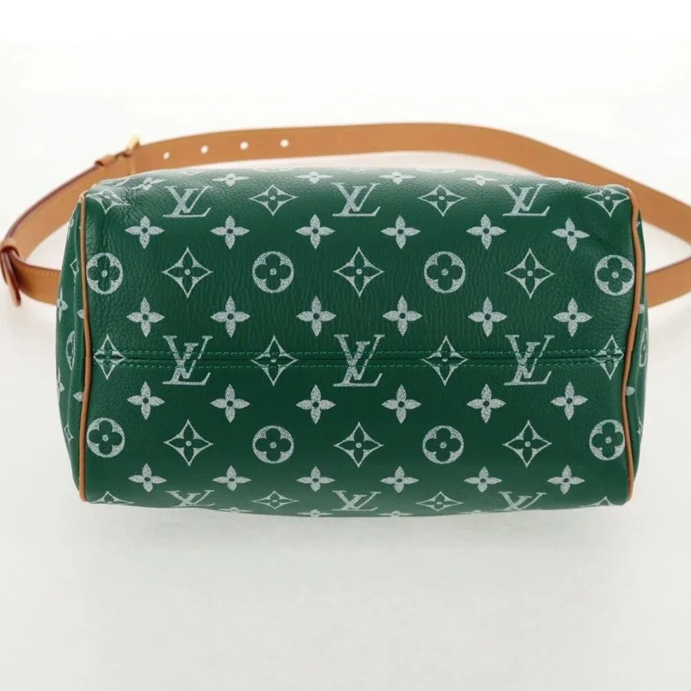 LOUIS VUITTON Monogram Speedy P9 Bandouliere 25 Bag Green M24423 LV Auth 139... - Picture 6 of 15